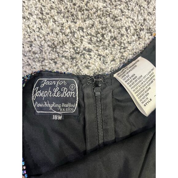 Jean For Joseph Le Bon Vintage Silk Sequined Formal Gown Women’s‎ size 18 Black - Picture 5 of 13